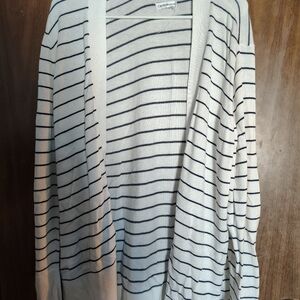 Women's Striped Sweater - White and Black
